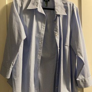 Ralph Lauren Wrinkle Free Button Down Blouse